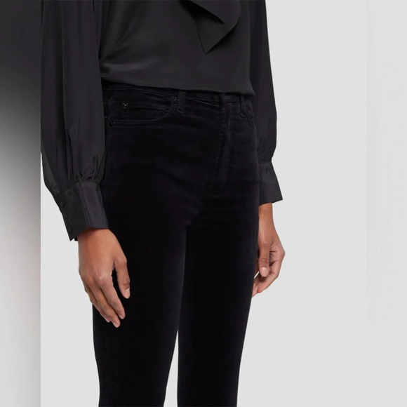 7 For All Mankind Velvet High Rise Skinny Pants, size  27 - Picture 4 of 15